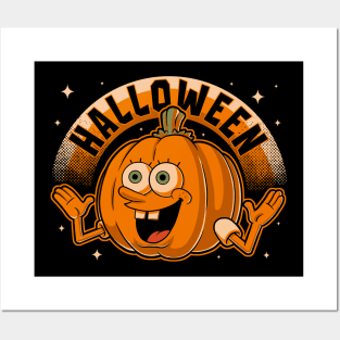 Bob Pumpkin Halloween - Cute Animation Meme Posters and Art